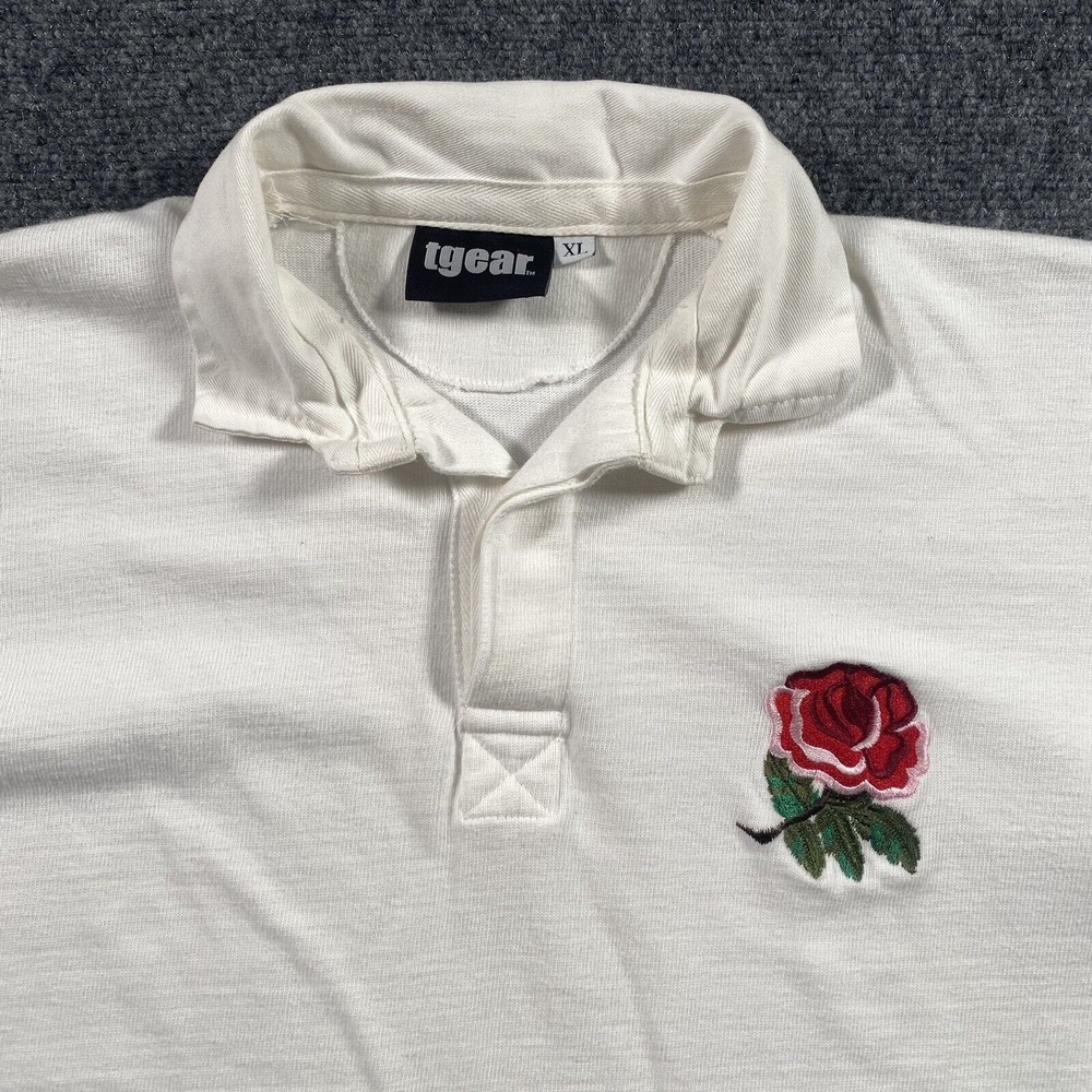 England National Rugby Union Team Mens XL TGEAR J Nuttall Heavyweight Polo Shirt